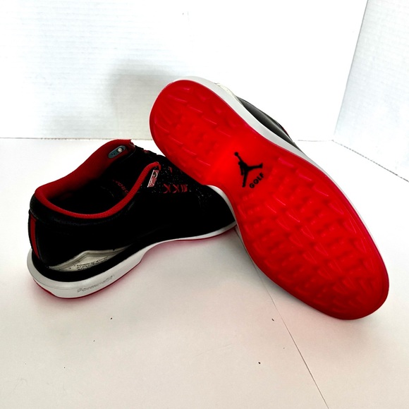 NWOT Nike Jordan ADG 4 Golf Shoes Black Red Men’s Size 6 Rare Spikeless
